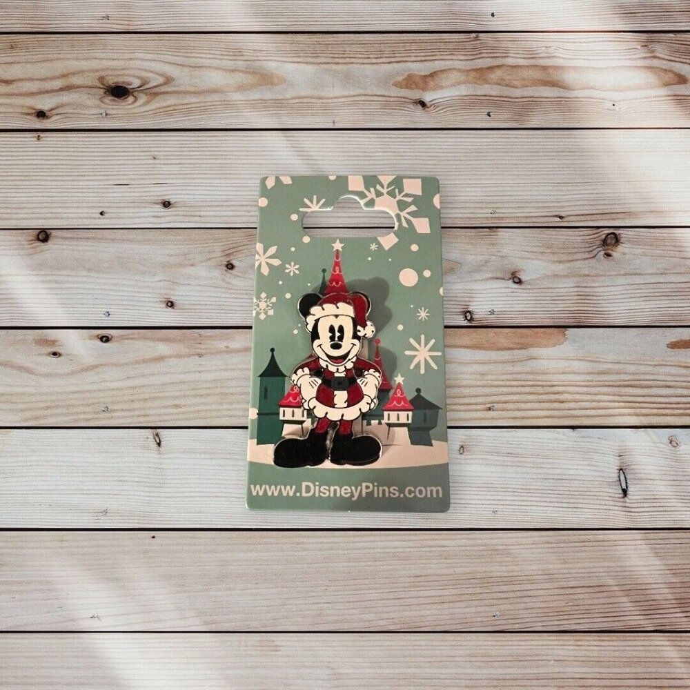 Disney Parks Mickey Mouse Dressed As Santa Christmas Enamel Pin‎ Pre-Owned